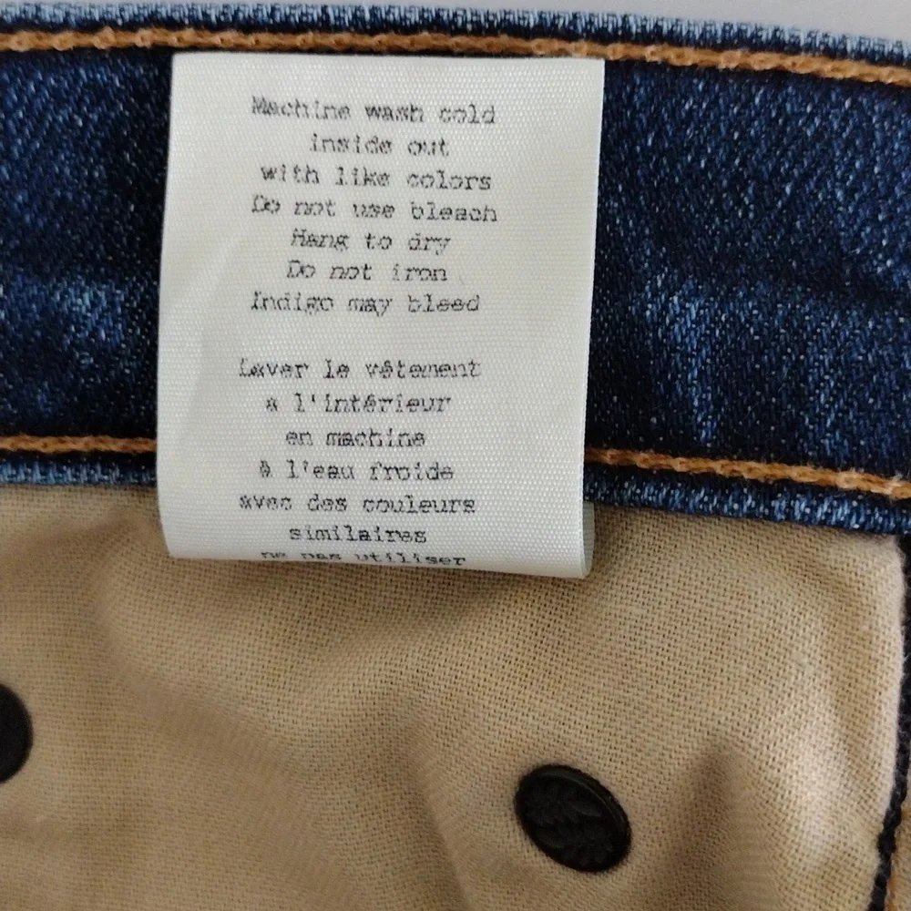 Rag & bone keiko cuff dre Jeans raw hem Women's Size 26 Dark Wash Pre-owned - Picture 8 of 14